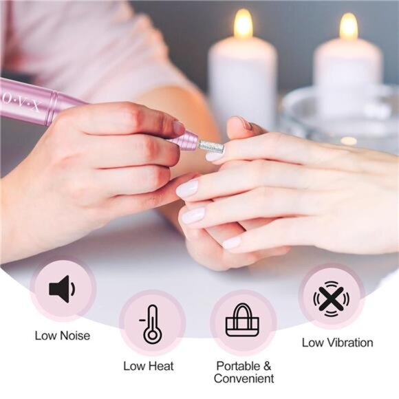 Portable Electric Nail Drill Machine, Professional 20000 RPM USB Manicure Drills - Picture 3 of 7